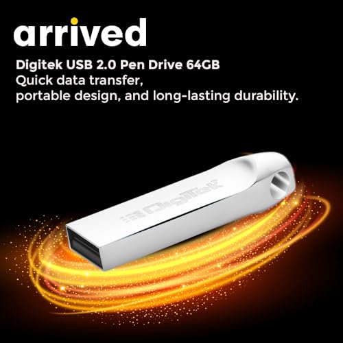 Digitek (Dud 64GB 2.0V) 64GB USB 2.0 U Disk Flash Drive, High Speed Read & Write Pen Drive, Magnetic, X-Ray & Temperature Resistant, Compatible with Windows & Mac OS - Image 2