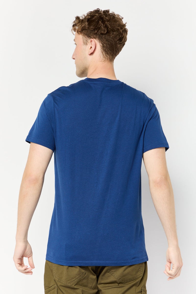 Paul Frank Men Crew Neck Short Sleeves Graphic Print T-Shirt, Blue  - Image 2