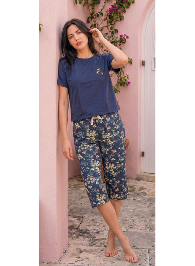 Navy Bermuda Pajama Set - Image 2