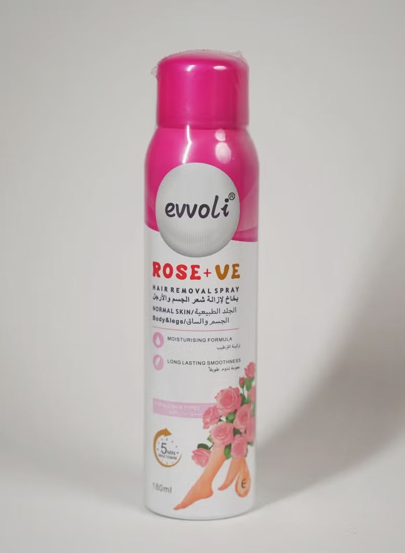 إيفولي بخاخ لإزالة الشعر للنساء والرجال، لا يسبب تهيجًا، مزيل شعر لطيف للإبط والذراع والظهر والصدر والساقين، مناسب لجميع أنواع البشرة، الصبار ونباتي