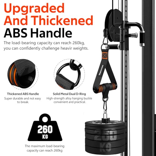 RENRANRING Gym Exercise Handles, Replacement Handle Attachments for Cable Machine Pulleys, Resistance Band and Strength Trainer, Pull Down Workout Accessories, Home Gym Add On Equipment - Image 3