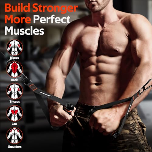 RENRANRING Gym Exercise Handles, Replacement Handle Attachments for Cable Machine Pulleys, Resistance Band and Strength Trainer, Pull Down Workout Accessories, Home Gym Add On Equipment - Image 5