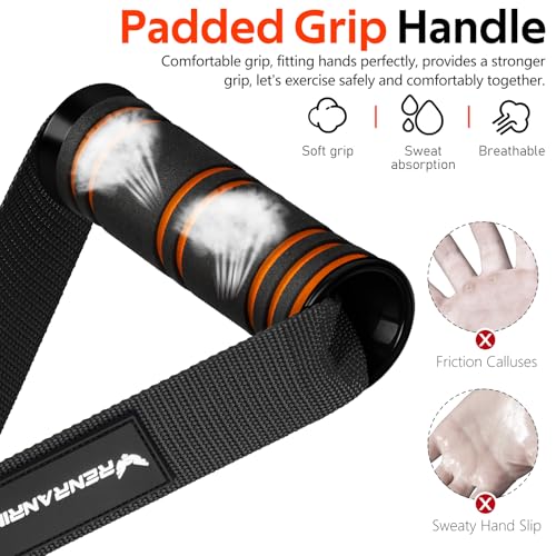 RENRANRING Gym Exercise Handles, Replacement Handle Attachments for Cable Machine Pulleys, Resistance Band and Strength Trainer, Pull Down Workout Accessories, Home Gym Add On Equipment - Image 4