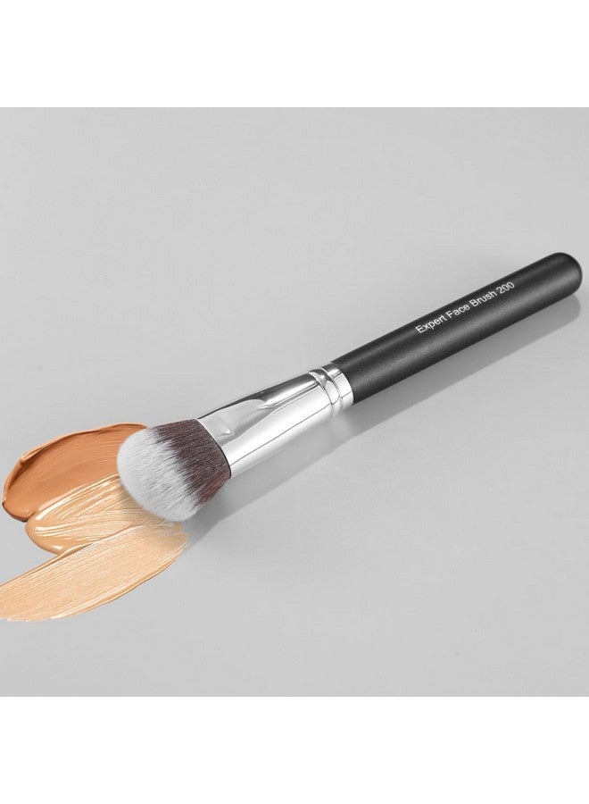 Energy Foundation Brush Expert Face Makeup Brush For Liquid Cream Powder Blending Buffing Buildable Coverage For Base Makeup Dense Vegan Synthetic Bristles Black - Image 4