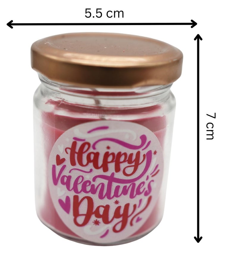 The Essenza Premium Festive Scented Candle Gift Set New Year Valentines Day Special Edition Aromatic Glass Jar Candles with Decorative Labels Valentines Day Jar Candles - Image 3