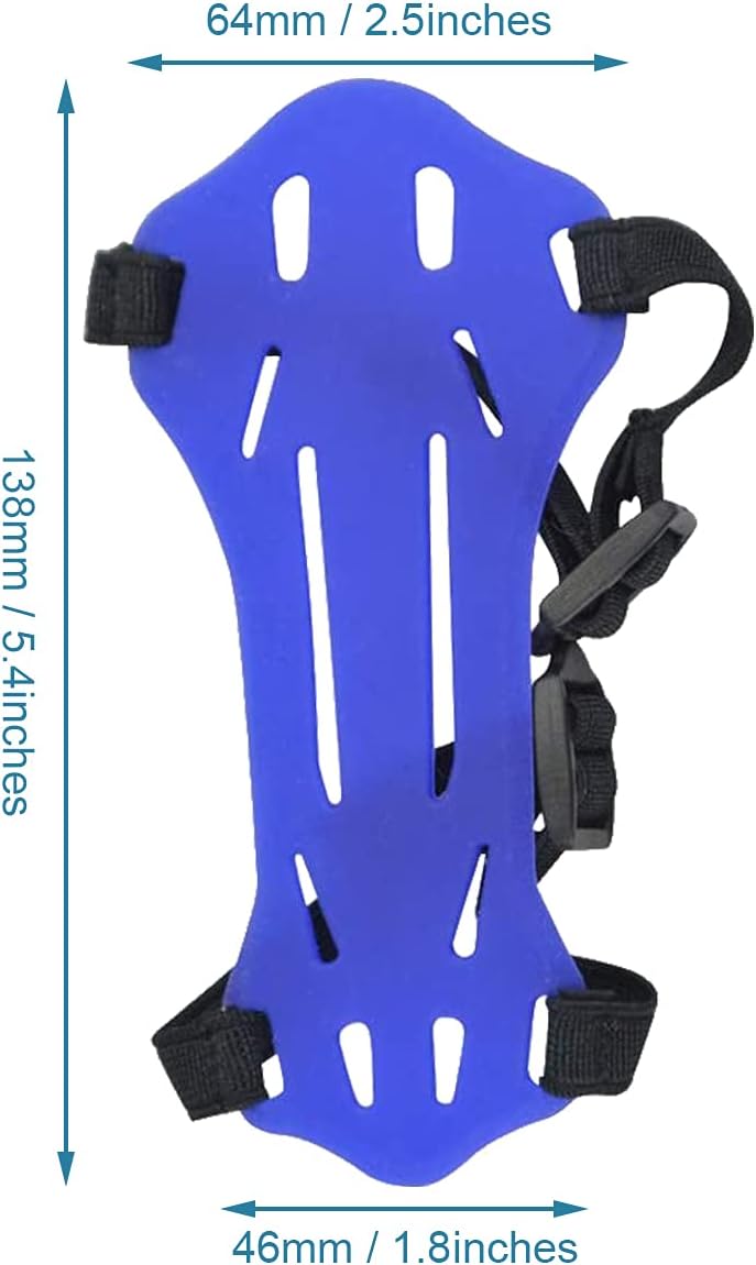 YRMJ 4 Pack Archery Armguard Adjustable 2 Straps Buckles Forearm Protector for Kids & Youth Recurve Bows Longbow Hunting Archers(Black, Blue, Red, Green) - Image 2
