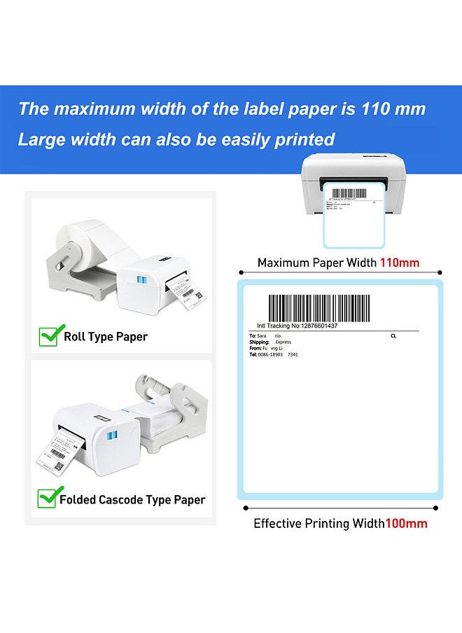 Generic Desktop Thermal Label Printer for 4x6 Shipping Package Label Maker 160mm/s High Speed USB Connection Thermal Sticker Printer Max.110mm Paper Width  - Image 4