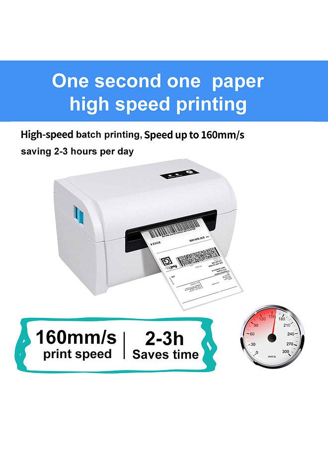 Generic Desktop Thermal Label Printer for 4x6 Shipping Package Label Maker 160mm/s High Speed USB Connection Thermal Sticker Printer Max.110mm Paper Width  - Image 5