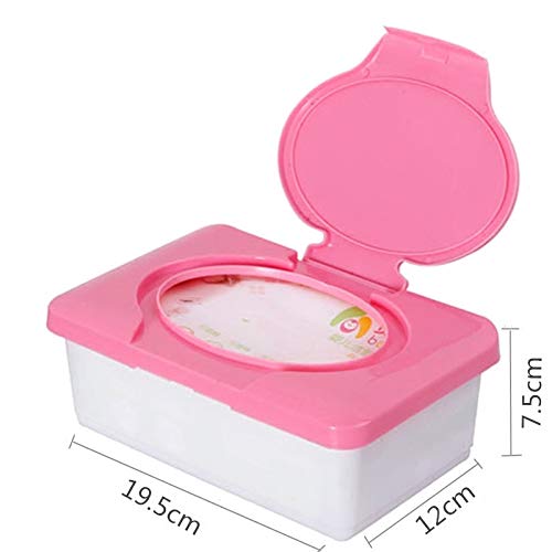 Tinny Tots Reusable Refillable Baby Wet Wipes Storage Box 80 Sheets Container for Car Bathroom Living Room (PINK) - Image 5