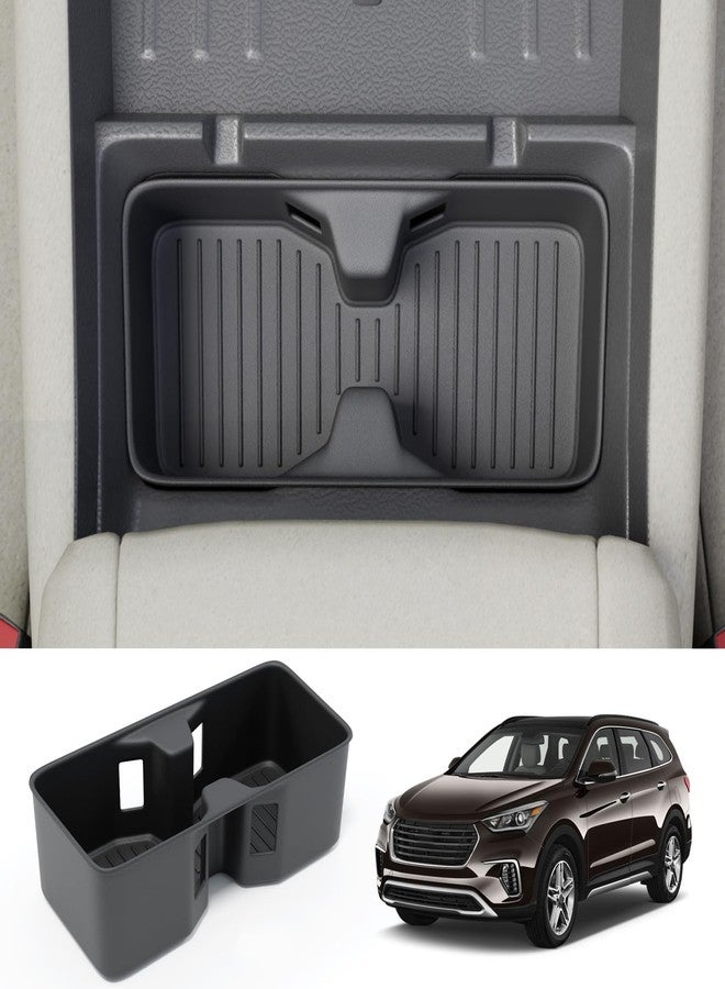 Maxzina حامل أكواب ماكسينا متوافق مع هيونداي سانتا فيه موديل 2024-2025، مصنوع من السيليكون، مناسب لوحدة التحكم المركزية، حامل زجاجات أسود، ديكور داخلي، ملحقات سانتا فيه 2024 - Image 1