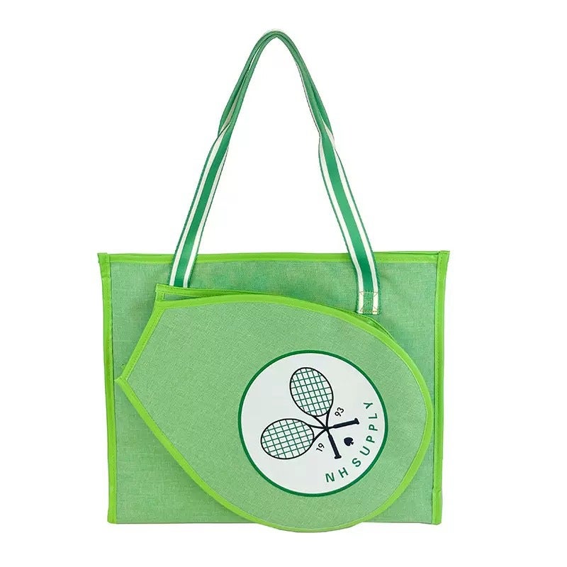 Korean Style Ins Tennis Racket Sling Bag Women's Niche Design Fresh Sweet Large Capacity Tote Casual Backpack - Image 1