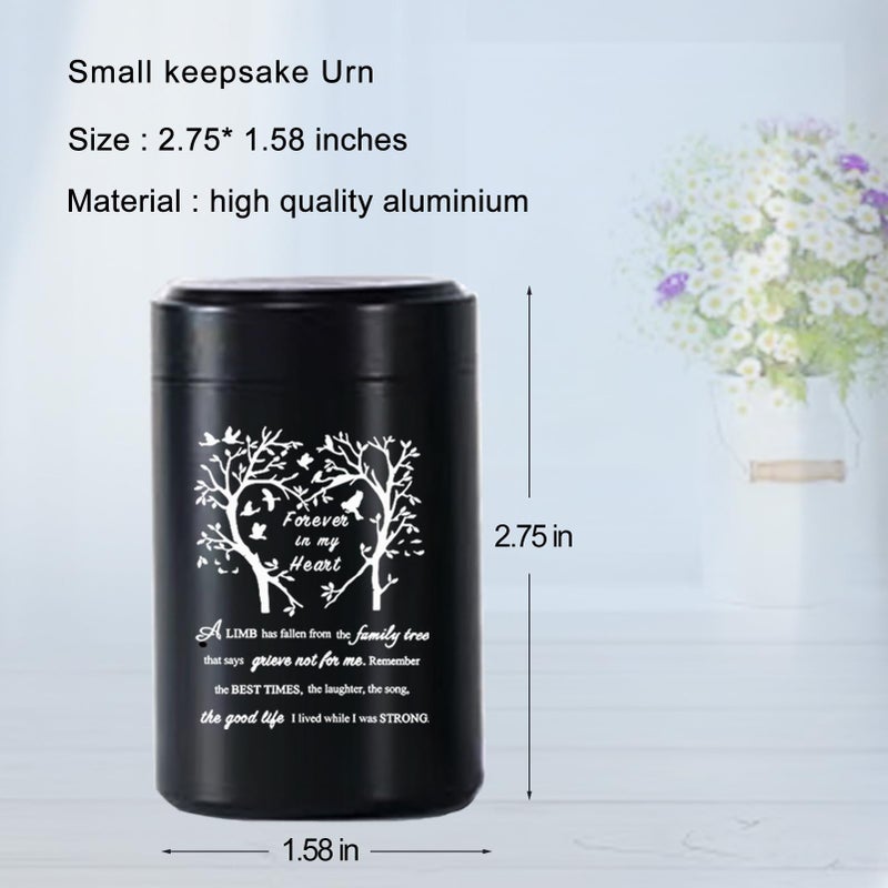 BRUKUSUR Small Urns For Human Ashes Set Of 8 Mini Urn For Ashes 3 Inches Keepsake Urns For Ashes For Sharing Small Keepsake Urns Memorial Ashes Holder-Heart Tree - Image 4