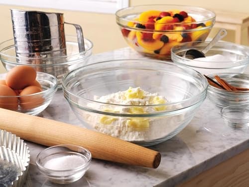 Duralex Gigogne Glass Stackable Mixing BowlsPrep Bowls Set of 6 Clear 2 qt 9 - Image 3