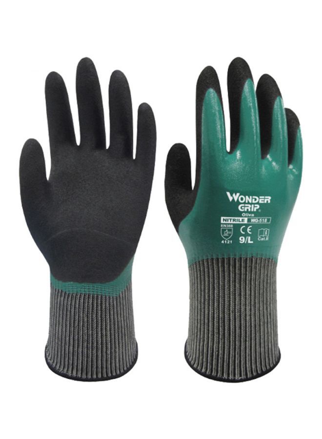 NIBEMINENT Thermo Plus Coldproof Working Gloves Green/Black 20x13x2centimeter