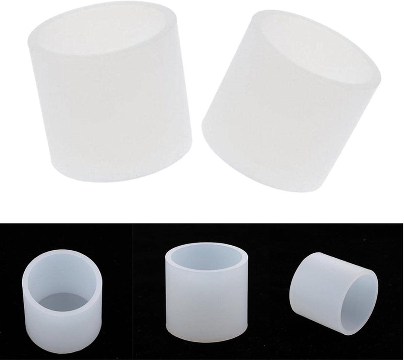 misppro 2X DIY Silicone Resin Molds for Cylindrical Candle Holder Making, Reusable Craft Molds for Resin Art, Soap Making, and DIY Decorating - Image 5