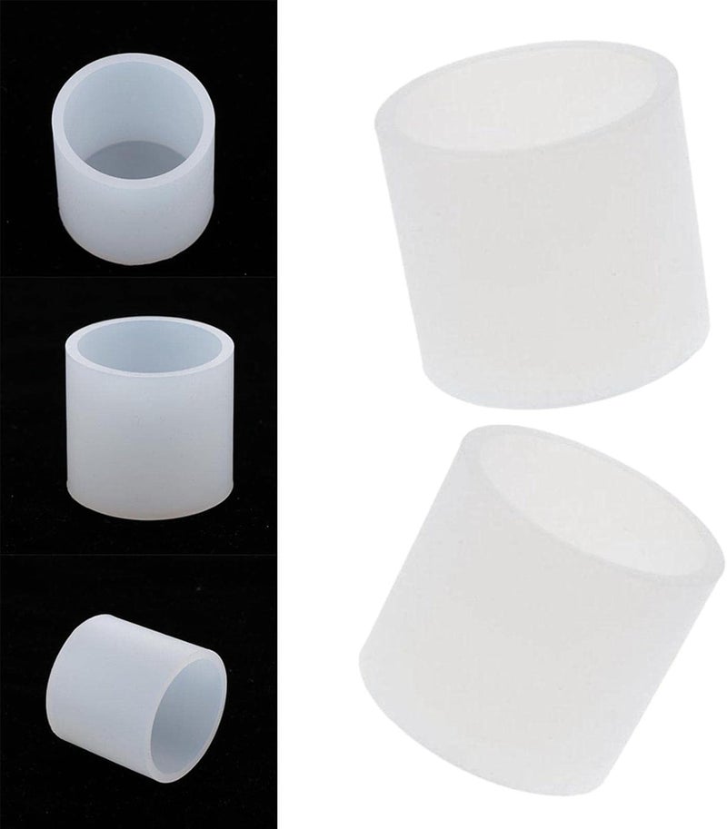 misppro 2X DIY Silicone Resin Molds for Cylindrical Candle Holder Making, Reusable Craft Molds for Resin Art, Soap Making, and DIY Decorating - Image 4