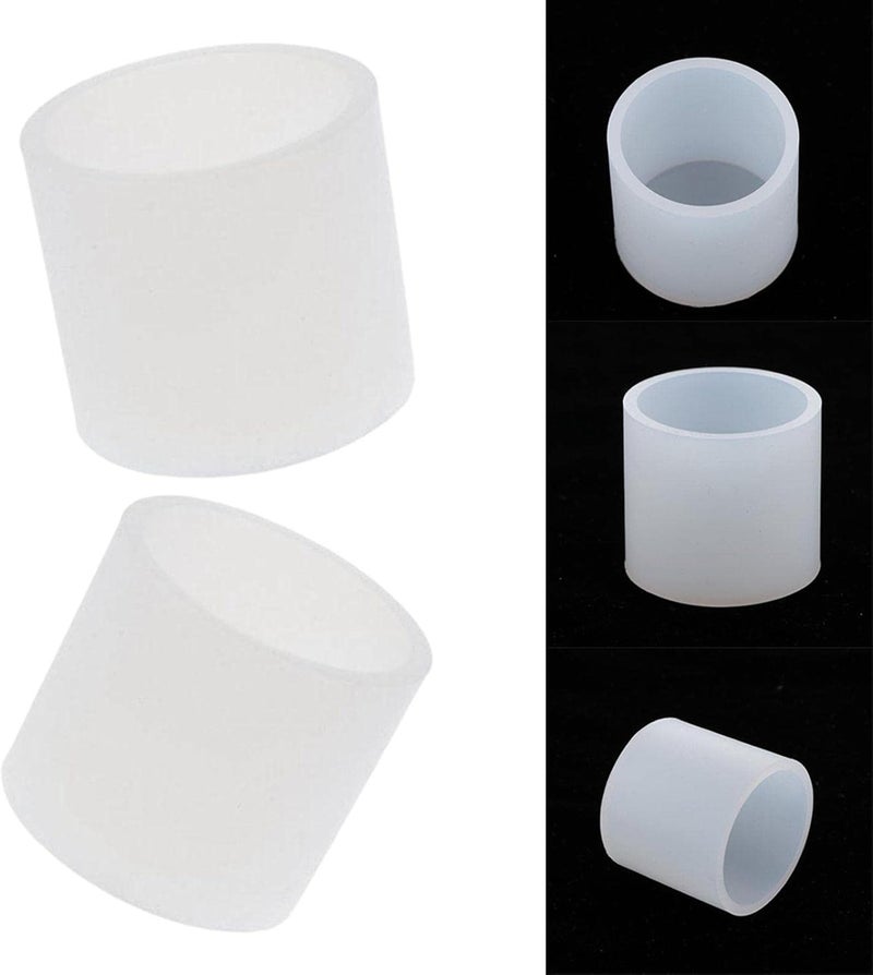 misppro 2X DIY Silicone Resin Molds for Cylindrical Candle Holder Making, Reusable Craft Molds for Resin Art, Soap Making, and DIY Decorating - Image 3