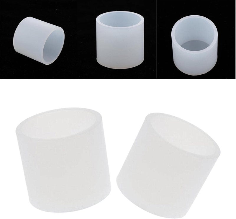 misppro 2X DIY Silicone Resin Molds for Cylindrical Candle Holder Making, Reusable Craft Molds for Resin Art, Soap Making, and DIY Decorating - Image 2