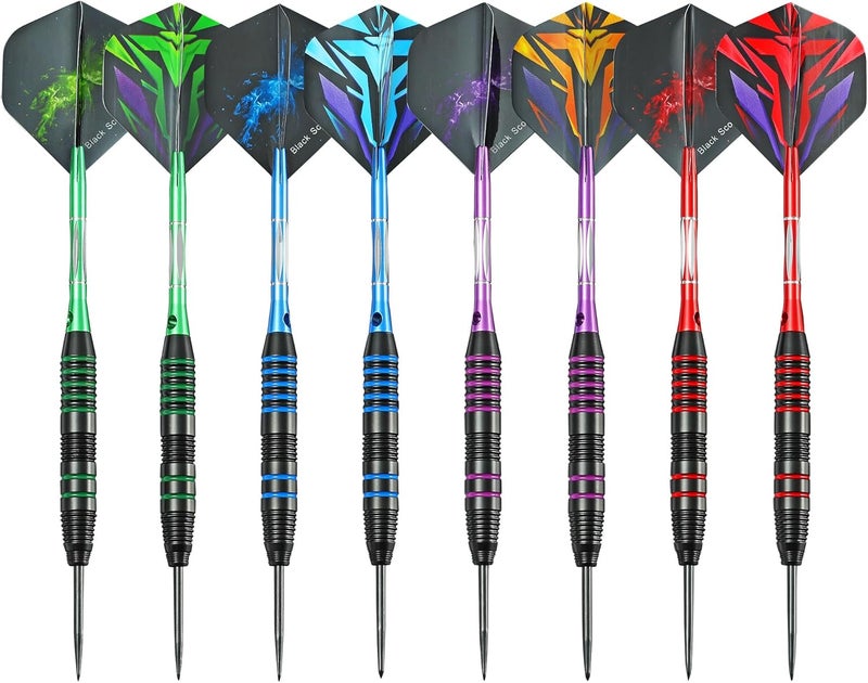 Wsdart ADKX Steel Tip Darts 12 Pack Set with Nonslip Iron Barrel Aluminum Dart Shafts and Flights + Darts Sharpener + an Gift Box - Image 5
