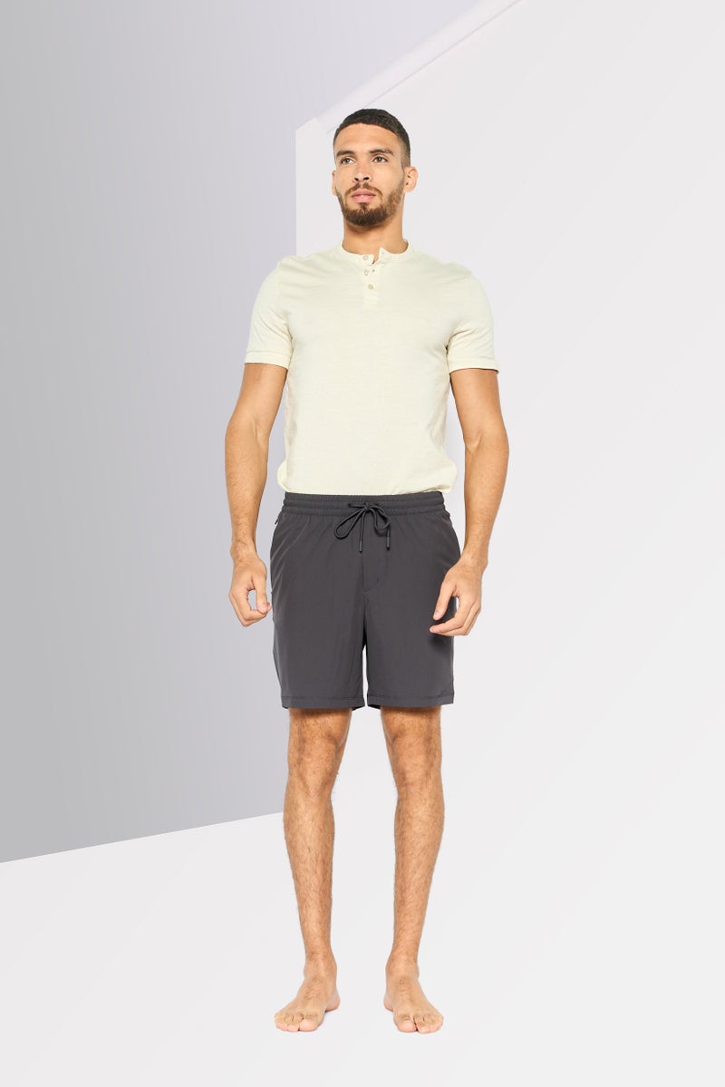 DKNY Men Brand Logo Board Shorts, Charcoal  - Image 2