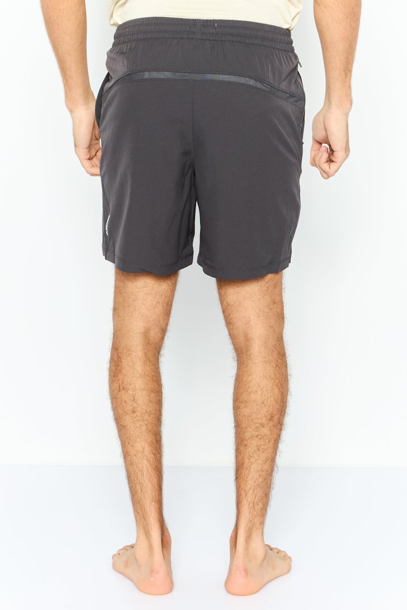 DKNY Men Brand Logo Board Shorts, Charcoal  - Image 4