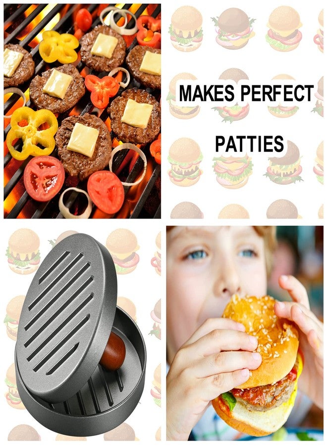 PIQUEBAR Burger Press Patty Maker Stainless Steel Hamburger Patty Press Mold Wood Handle Non-Stick with 100 Patty Papers - Image 4