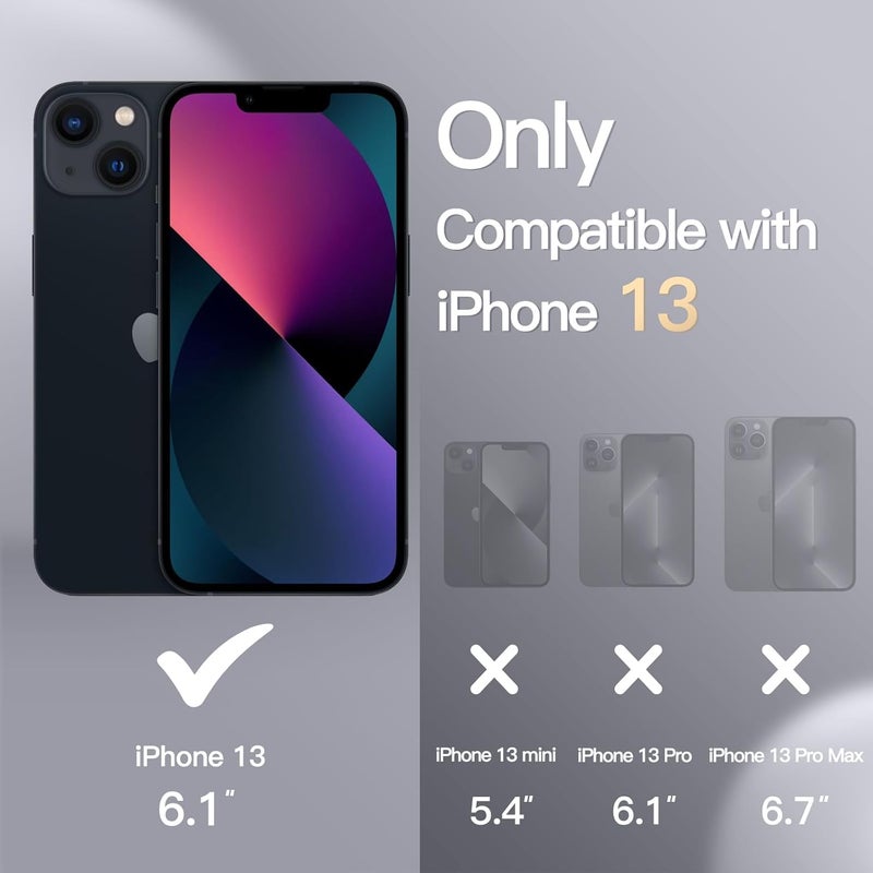 Jetech Silicone Case For Iphone 13 6.1-Inch, Silky-Soft Touch Full-Body Protective Phone Case, Shockproof Cover With Microfiber Lining Black - Image 2