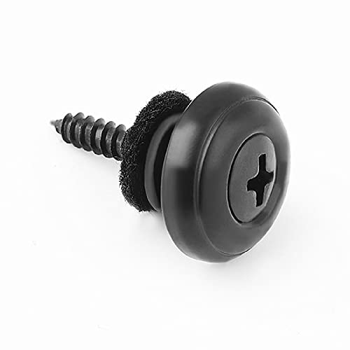 Miwayer Guitar Strap Locks Metal Strap Retainer System Straplock Guitar Strap Buttons with Strap Blocks for Acoustic Electric Guitar, Bass, Ukulele (Black 2 PCS) - Image 4