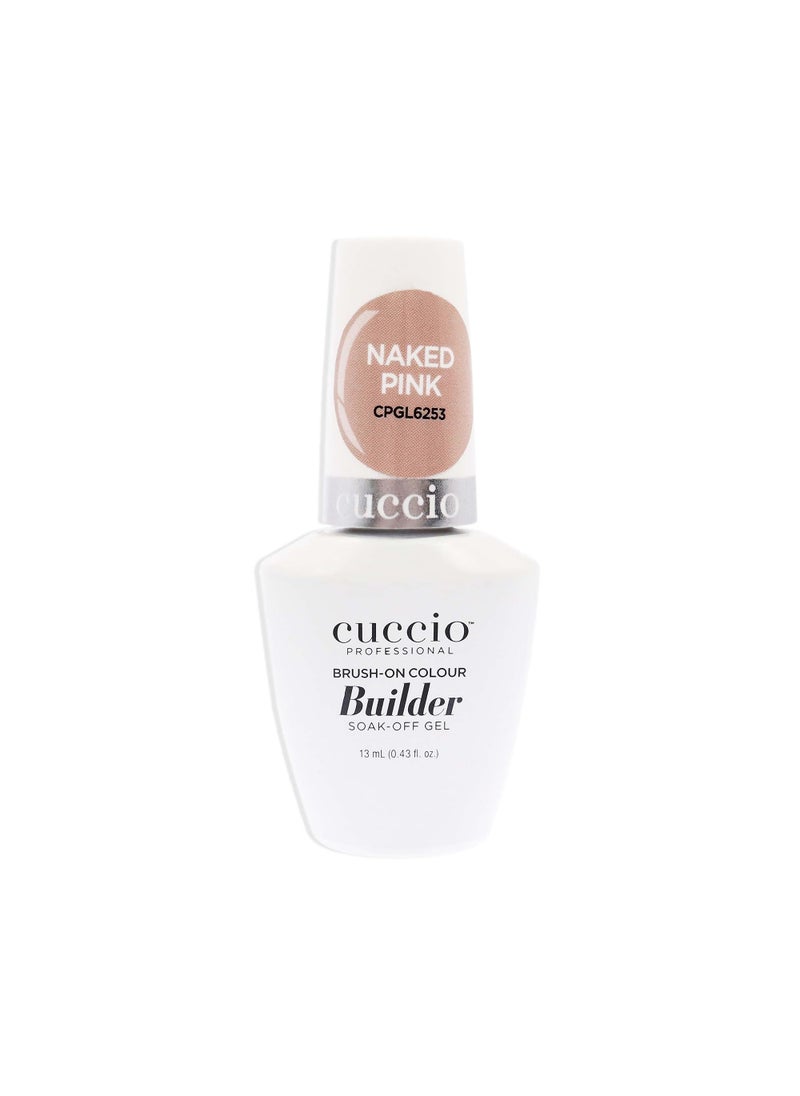 Cuccio Cuccio Pro Brush-On Colour Builder Soak-Off Gel - Calcium Enriched - Easy Brush-On - Perfect Light Color - Reinforce, Build, Shape And Extend The Natural Nail - Naked Pink - 0.43 oz Nail Polish 