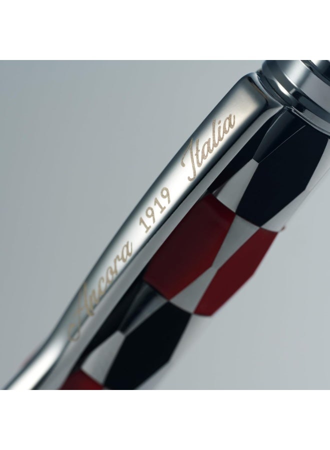 أنكورا قلم ANCORA 1919 Masquerade إصدار محدود من 88 قطعة قلم رولربول فاخر بغطاء مطلي بالمينا (أحمر) - Image 2
