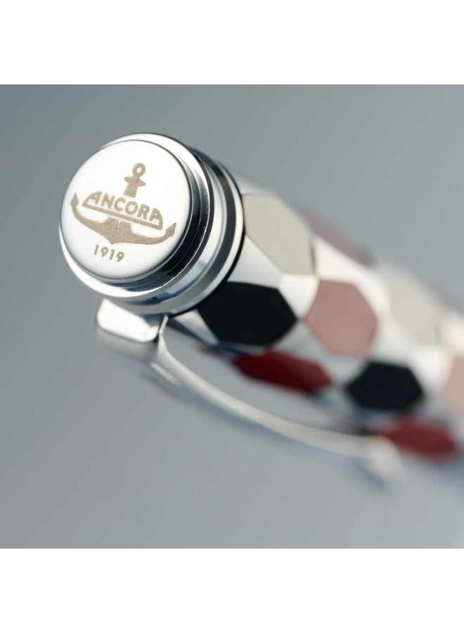 أنكورا قلم ANCORA 1919 Masquerade إصدار محدود من 88 قطعة قلم رولربول فاخر بغطاء مطلي بالمينا (أحمر) - Image 4