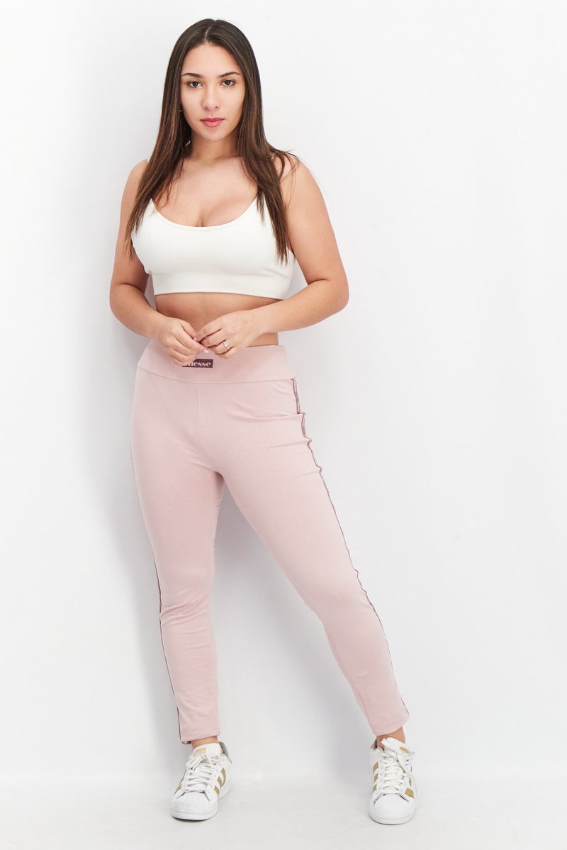 Ellesse Women Sportswear Fit Brand Logo Leggings, Light Pink - Image 2