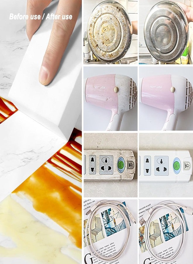 Redvant إسفنج ميلامين ريدفانت، 10 قطع من إسفنج الميلامين بالجملة، أوراق إسفنجية للتنظيف، ممحاة إسفنجية سحرية متعددة الأغراض للأحواض والمطابخ والحمامات والجدران والأرضيات وأحواض الاستحمام والأحذية والأثاث وغسيل السيارات (5 قطع) - Image 3