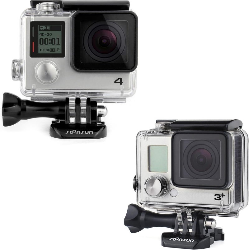 SOONSUN Standard Protective Waterproof Dive Housing Case for GoPro Hero 3/3+/4 Black Silver Camera - 40 Meters (131 Feet) Underwater Photography - Image 4