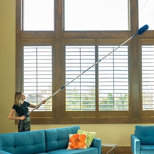 U.S. DUSTER COMPANY DUST FREE SOLUTIONS Extendable Microfiber Duster Extension Rod | Ceiling Fan Duster 20 Foot Reach | Cobweb 3-Stage Aluminum Telescoping Pole | Lightweight Webster Telescoping Cleaning Tool | U.S. Duster Co. - Image 3