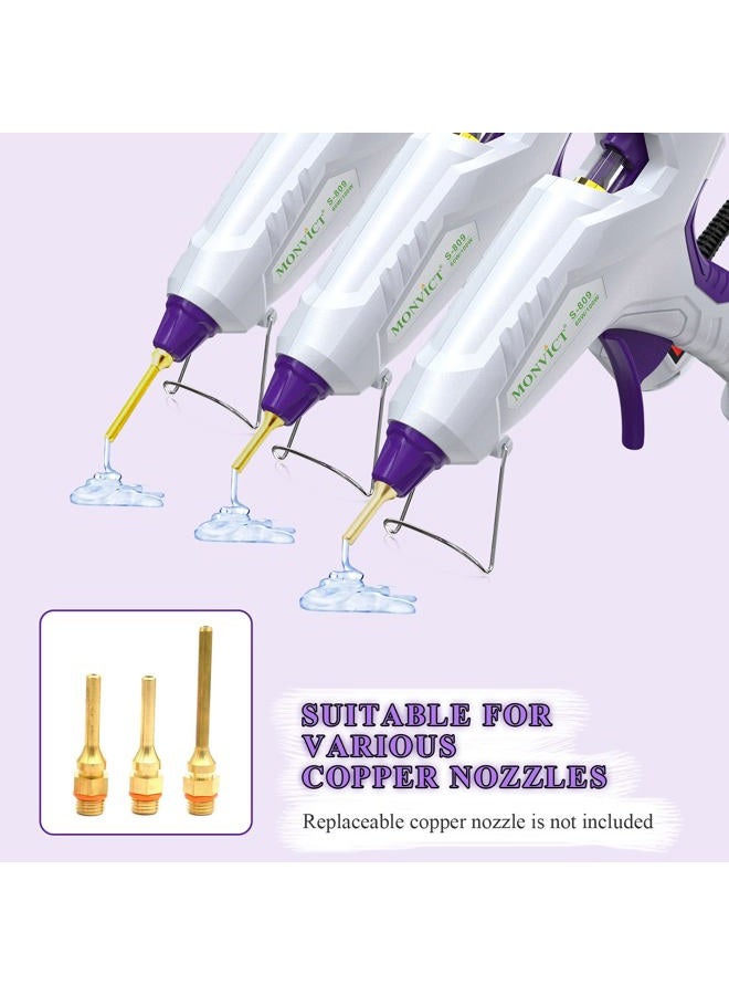 MONVICT Full Size Hot Glue Gun, Dual Temp Glue Gun 60/100W Base Stand Heavy Duty Melt Glue Gun Kit with 15 Pcs Glue Sticks & 3 Finger Protectors for Sealing Wax, Quick Repairs, DIY, Art & Crafts - Image 5
