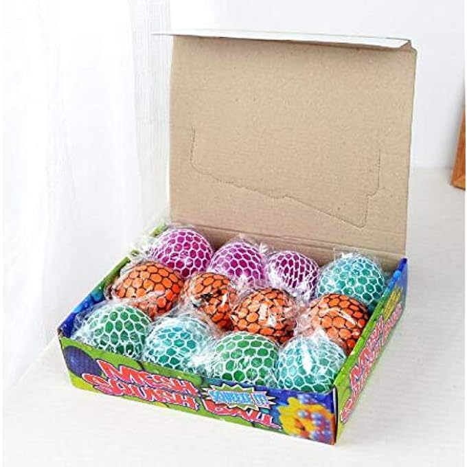 NJ 4pc 4.5cm Funny Anti Stress Ball Novetly Squeeze Ball Hand Wrist Exercise Antistress Slime Ball Toy Random Color - Image 4