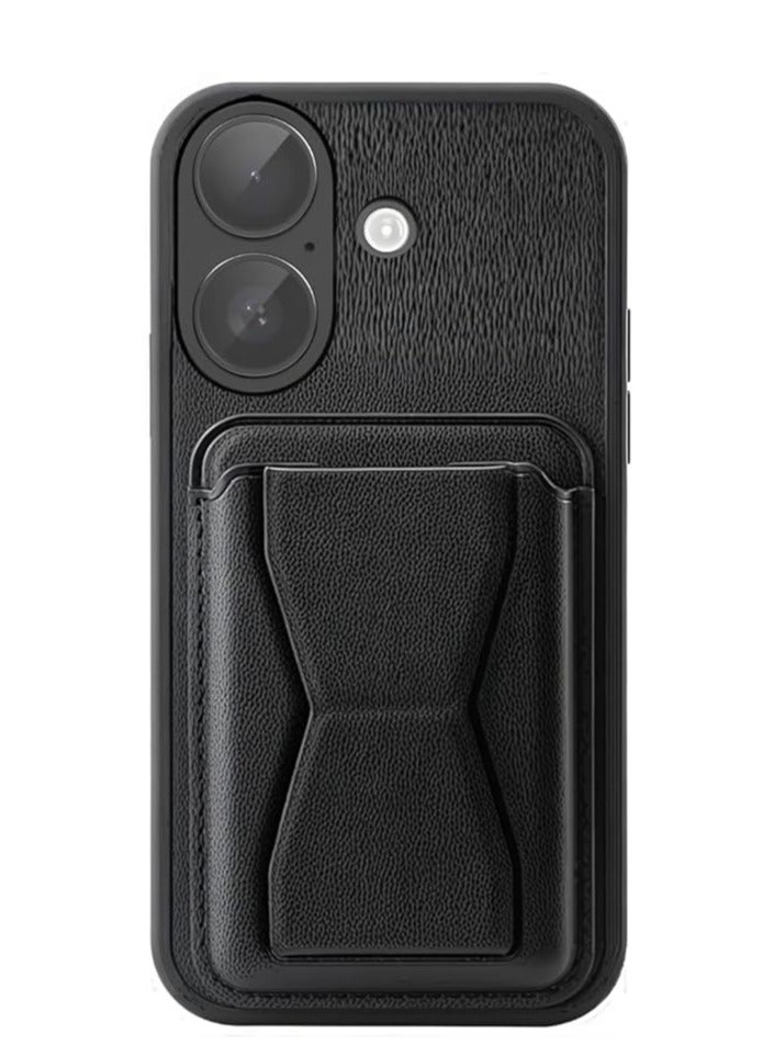 Leather Case With TPU Frame, Shockproof Protective with Card Holder Stand Compatible with Phone Iphone 16 