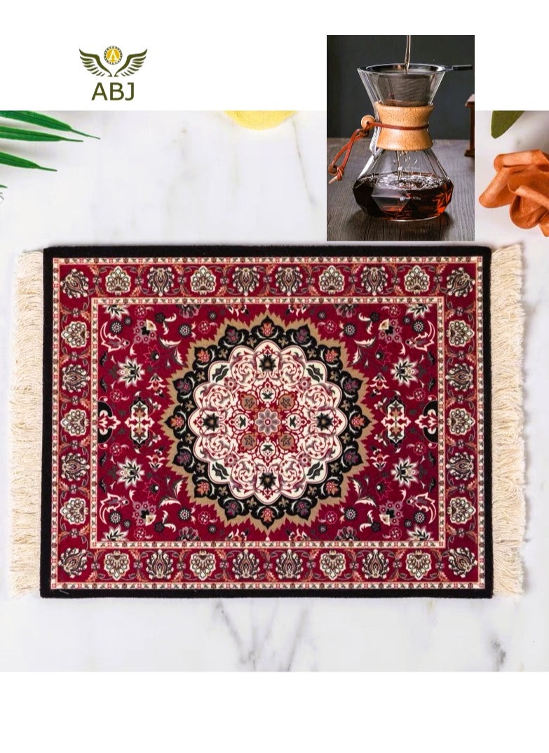 ABJ 2 Pieces Coffee Mat, Coffee Cup Mat, Coffee Mug Mat, Place Mats, Coffee Machine Accessories, Home & Kitchen, Table Mat, Mouse Pad  - Image 2