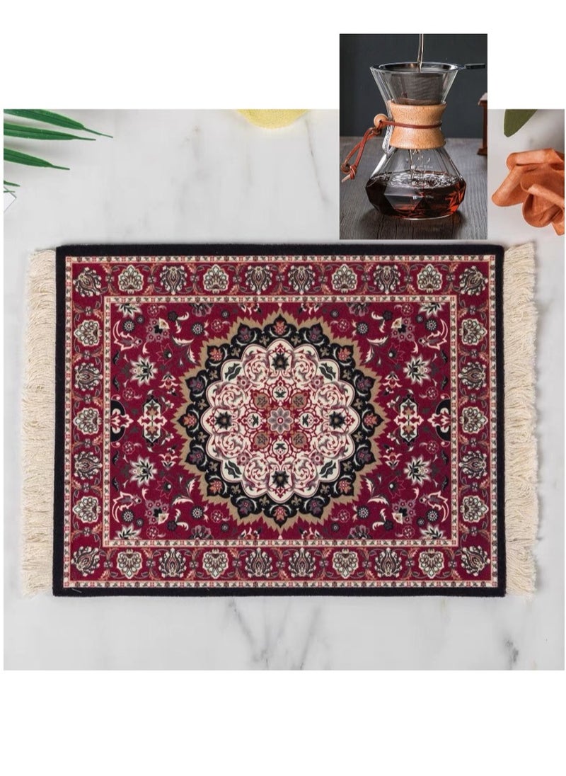 ABJ 2 Pieces Coffee Mat, Coffee Cup Mat, Coffee Mug Mat, Place Mats, Coffee Machine Accessories, Home & Kitchen, Table Mat, Mouse Pad  - Image 4