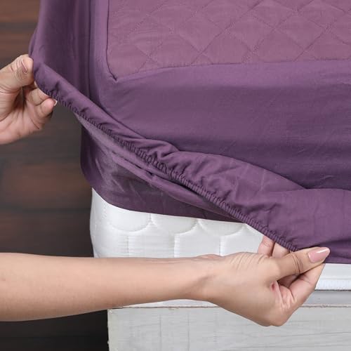 AVI Ultra Soft Waterproof Quilted Fitted Mattress Protector Queen Size Breathable Hypoallergenic Noiseless Bed Protector Mattresses Cover (Queen 60x78 inch | 5x6.5 ft, Wine) - Image 3