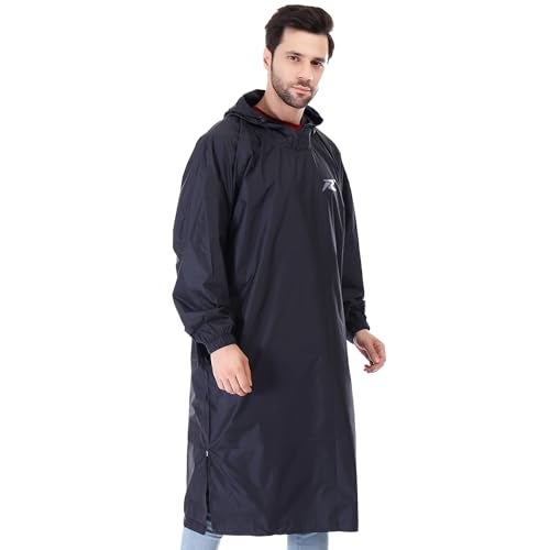 ROCKSPORT Waterproof Rain Poncho for Men and Women l Lightweight, Reusable & Pocket Packing Design - Free Size, Black - Image 1