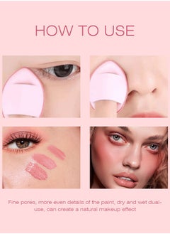 Kristen Leanne Peach Liquid Blush- Gel Cream Lightweight Breathable Natural Refreshing Long Lasting Waterproof Cheek Blush to Brighten and Enhance Facial Complexion ,Includes a  Finger Makeup Sponge Puff #02  - Image 5