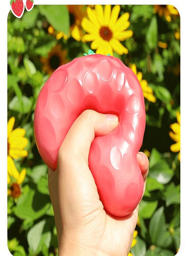 QETRABONE Big Strawberry Squeeze Toy, Cute Fidget Toys Adults, Stress Relief Toys Squeeze Toys for Autism, Birthday, Party Favors - Image 3