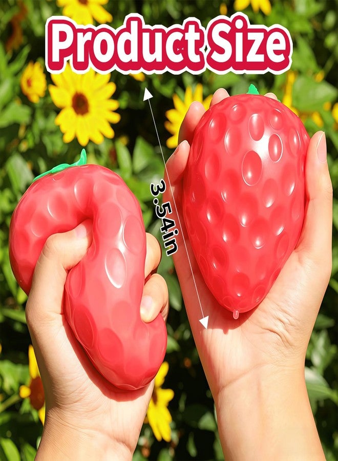 QETRABONE Big Strawberry Squeeze Toy, Cute Fidget Toys Adults, Stress Relief Toys Squeeze Toys for Autism, Birthday, Party Favors - Image 5