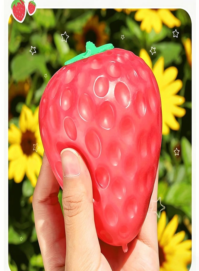QETRABONE Big Strawberry Squeeze Toy, Cute Fidget Toys Adults, Stress Relief Toys Squeeze Toys for Autism, Birthday, Party Favors - Image 1