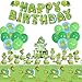 PTECDROTS Turtle Party Decorations Including Turtle Balloons Happy Birthday Banner Cake Topper and Green Tablecloth for Under the Sea Party Decorations Turtle Birthday Party Supplies - Image 3