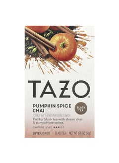 TAZO TAZO, Black Tea, Pumpkin Spice Chai, 20 Tea Bags, 1.76 oz (50 g)  - Image 1