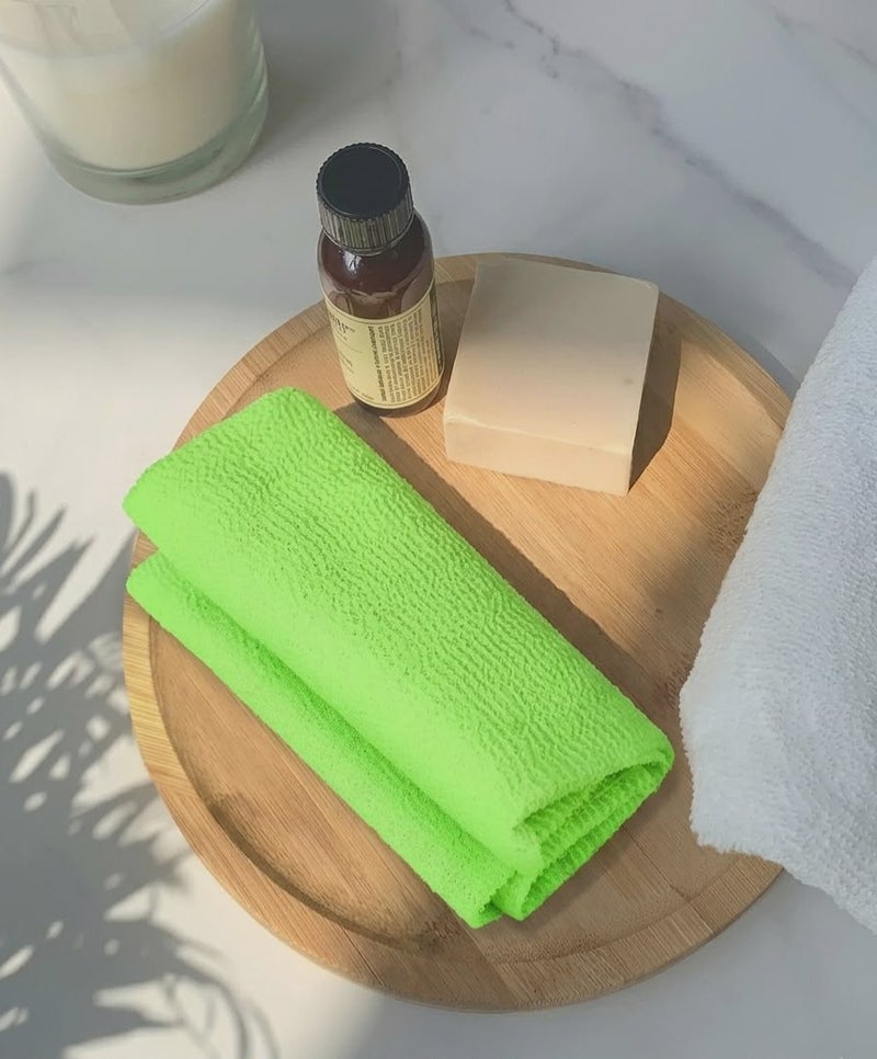 Waritex Japanese Bath Loofah - Exfoliating (Green) - Pack of 2 - Image 2