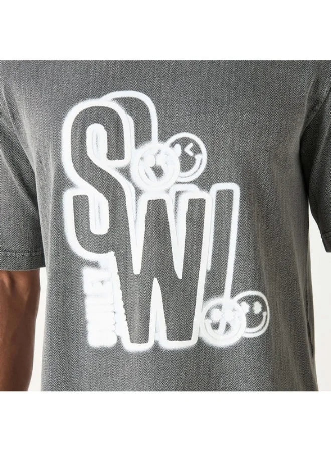 SP Characters SmileyWorld Print T-shirt with Short Sleeves